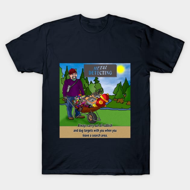 Metal Detecting Rules T-Shirt by lytebound